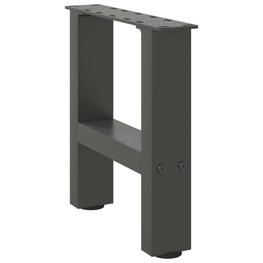 Sofabordben 2 stk. 40x(30-31) cm stål antracitgrå