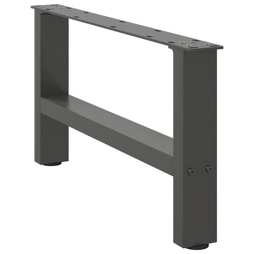 Sofabordben 2 stk. 60x(30-31) cm stål antracitgrå