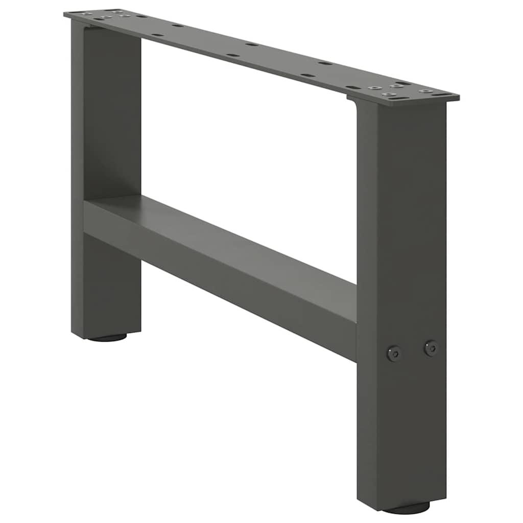 Sofabordben 2 stk. 60x(30-31) cm stål antracitgrå