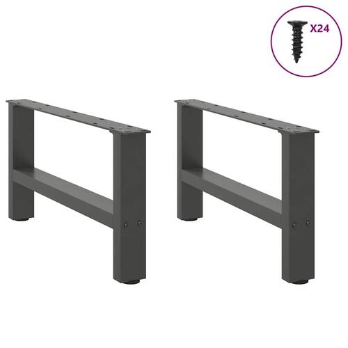 Sofabordben 2 stk. 60x(30-31) cm stål antracitgrå