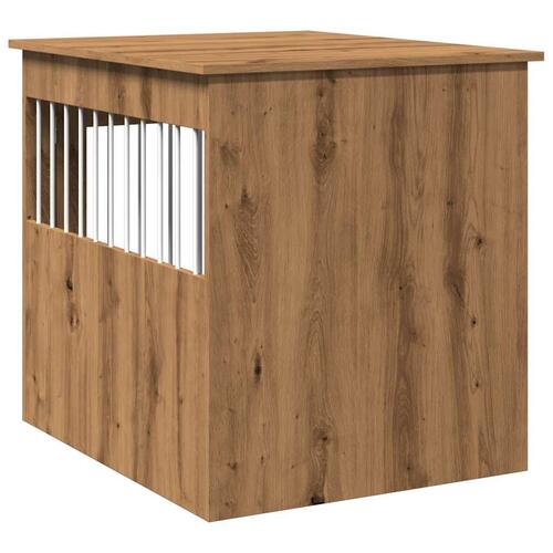 Hundebur 64,5x80x71 cm konstrueret træ artisan egetræsfarve