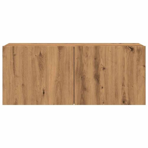 Væghængt tv-bord 100x30x41 cm artisan egetræsfarve