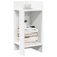Sideborde 2 stk med reol hvid 25,5x27x60 cm