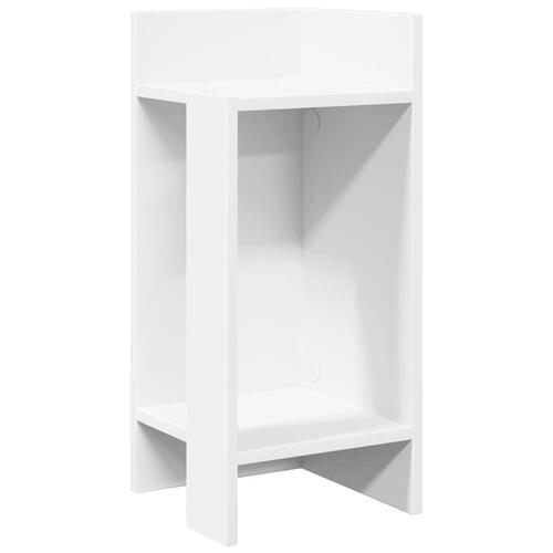 Sideborde 2 stk med reol hvid 25,5x27x60 cm
