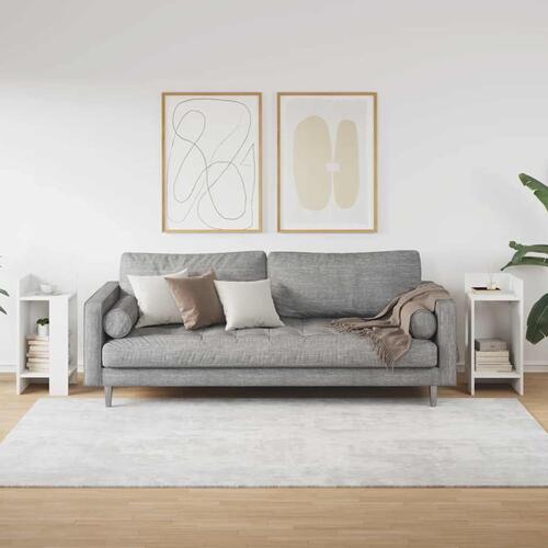 Sideborde 2 stk med reol hvid 25,5x27x60 cm