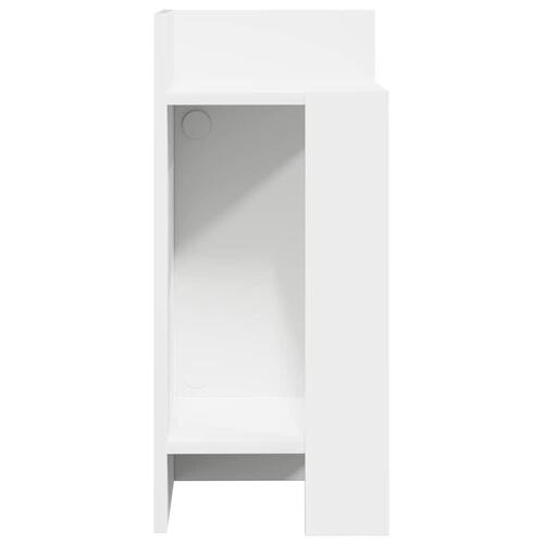 Sideborde 2 stk med reol hvid 25,5x27x60 cm