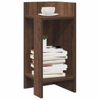 Sideborde 2 stk med reol brun eg 25,5x27x60 cm