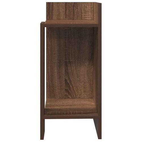 Sideborde 2 stk med reol brun eg 25,5x27x60 cm