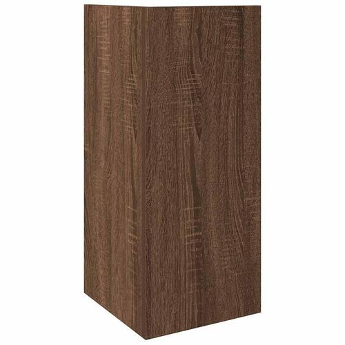 Sideborde 2 stk med reol brun eg 25,5x27x60 cm