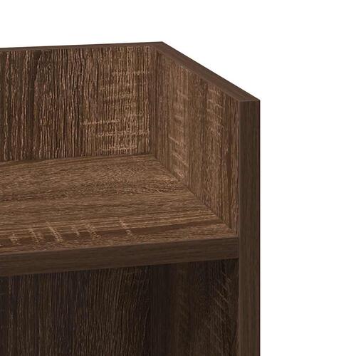 Sideborde 2 stk med reol brun eg 25,5x27x60 cm