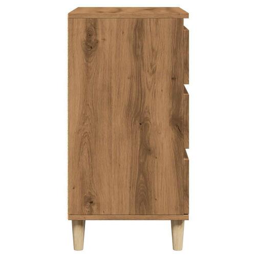 Skænk 60x35x70 cm konstrueret træ egetræsfarve
