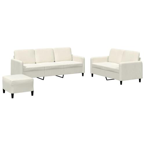 3 personers sofa velour cremefarvet