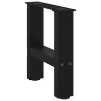 Sofabordben 2 stk. 30x(30-31) cm stål sort