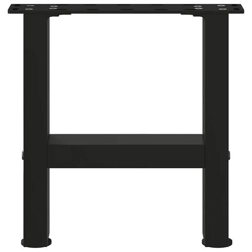 Sofabordben 2 stk. 30x(30-31) cm stål sort