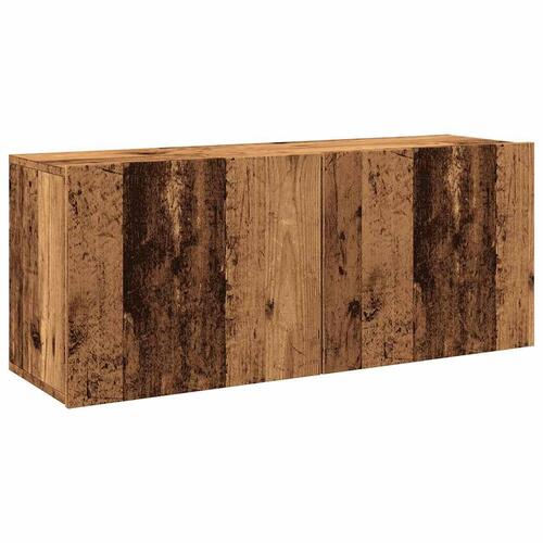 Væghængt tv-bord 100x30x41 cm gammelt træ-look