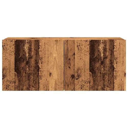 Væghængt tv-bord 100x30x41 cm gammelt træ-look