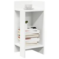 Sidebord med hylde Hvid 25,5x27x60 cm