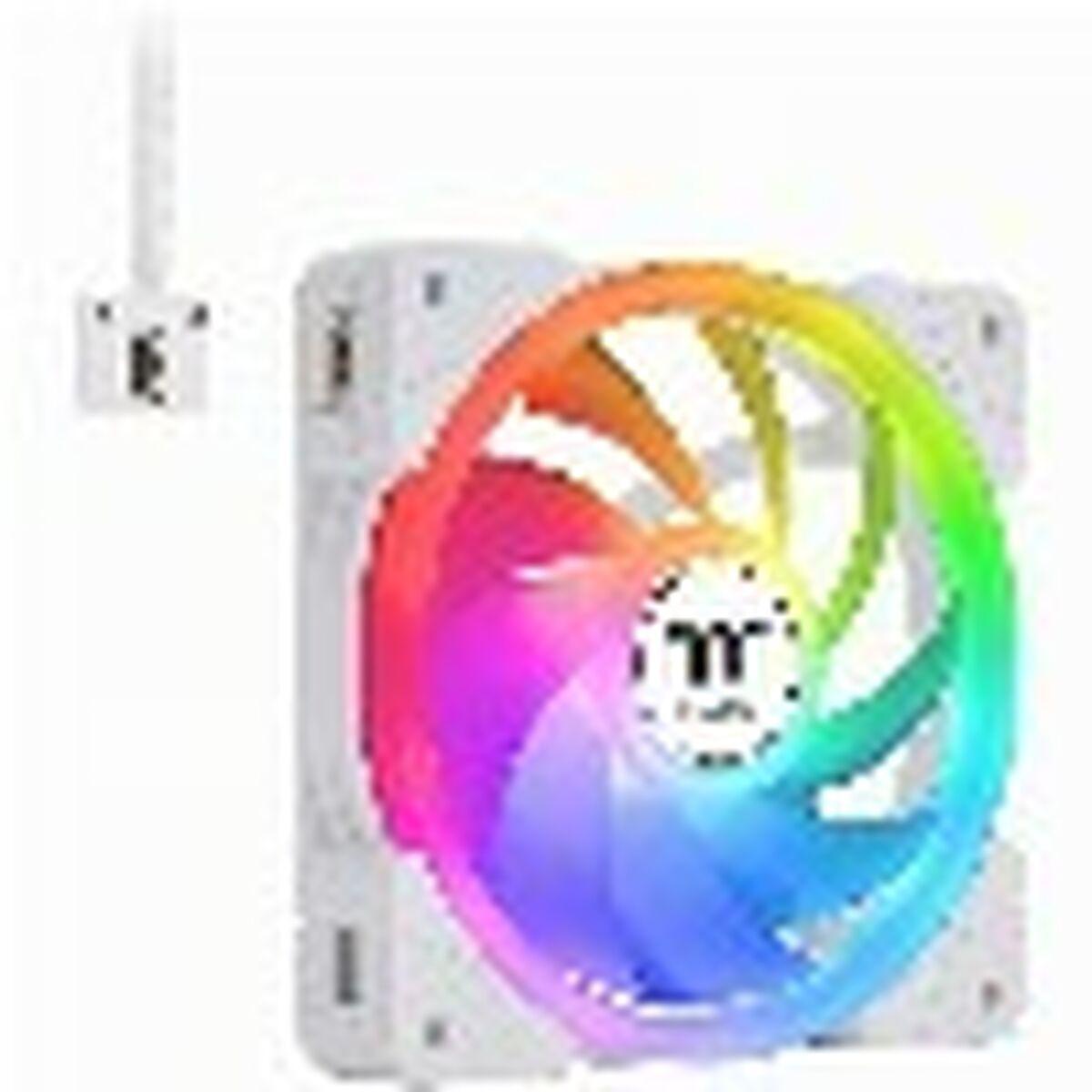 THERMALTAKE boxventilator 120 mm - hvid, LED, 5 V (3-pak) billede