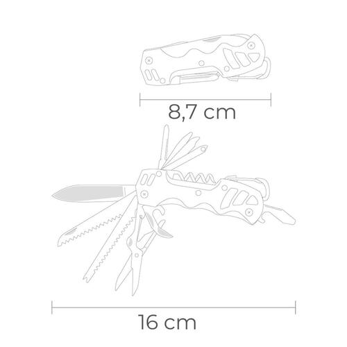 Multi-purpose kniv EDM 08557 K2 Sølvfarvet Snap-krog