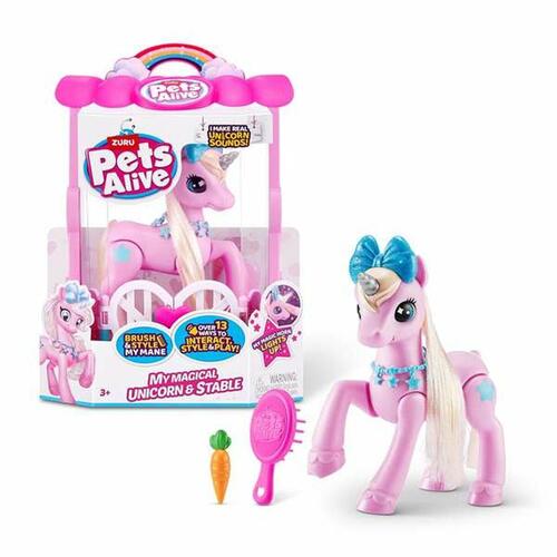 Zuru Pets Alive Pink Enhjørning - interaktiv robotlegetøj