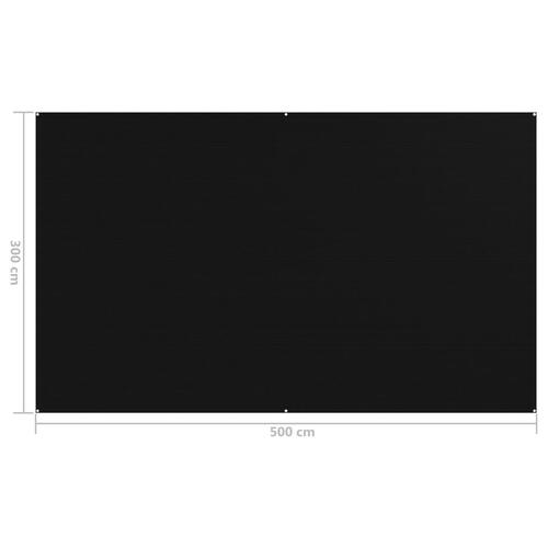 Telttæppe 300x500 cm sort (OUTLET A)