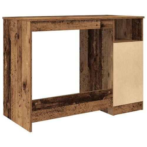 Skrivebord 102x76x50 cm konstrueret træ antikt trælook