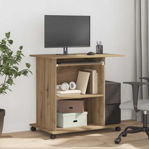 Computerbord 80x50x75 cm spånplade artisan eg