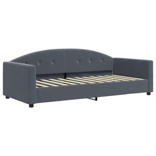 Daybed 90x200 cm velour mørkegrå