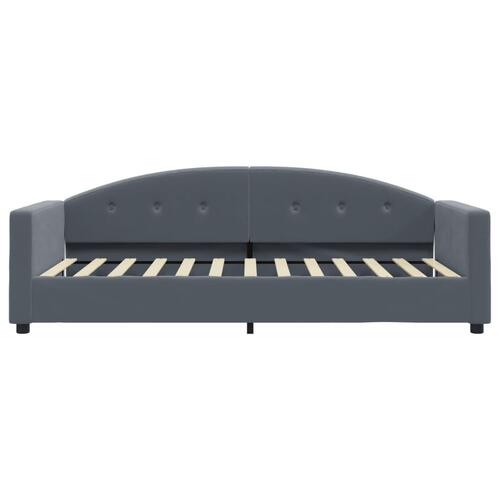 Daybed 90x200 cm velour mørkegrå