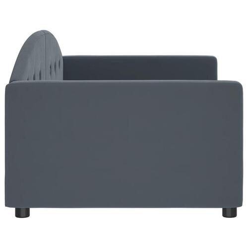 Daybed 90x200 cm velour mørkegrå