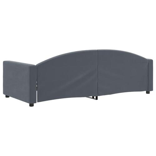 Daybed 90x200 cm velour mørkegrå