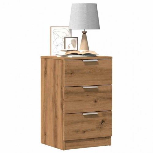 Sengeborde 2 stk. med 3 skuffer 40 x 36 x 65 cm - kunsteg