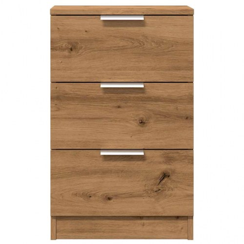 Sengeborde 2 stk. med 3 skuffer 40 x 36 x 65 cm - kunsteg