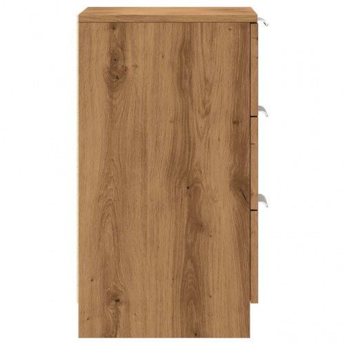 Sengeborde 2 stk. med 3 skuffer 40 x 36 x 65 cm - kunsteg