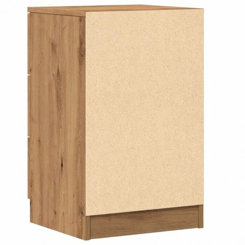 Sengeborde 2 stk. med 3 skuffer 40 x 36 x 65 cm - kunsteg