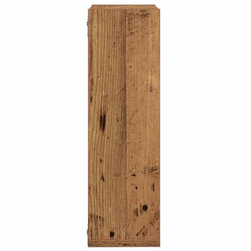 Væghylder 2 stk. kubeformet 50 x 15 x 50 cm - antikt trælook