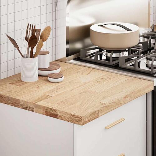 Køkkenbordplade 60x63,5x4 cm massivt egetræ rektangulær