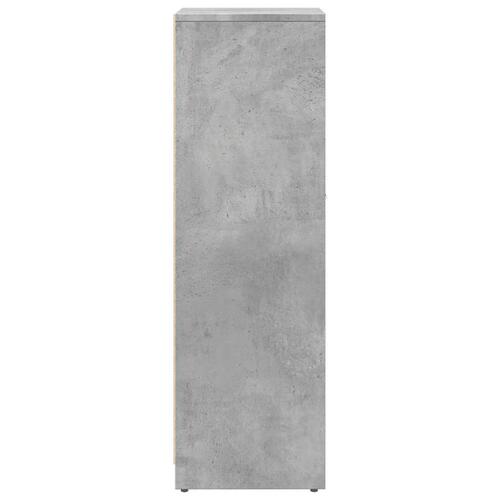 Badeværelsesskab 30x30x95 cm konstrueret træ betongrå