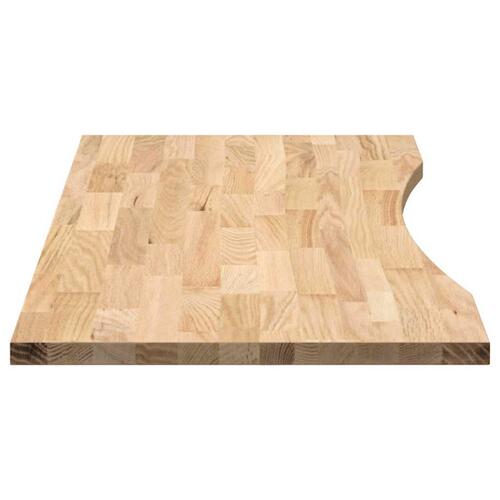 Bordplade ubehandlet 120x60x2,5 cm massivt egetræ rektangulær