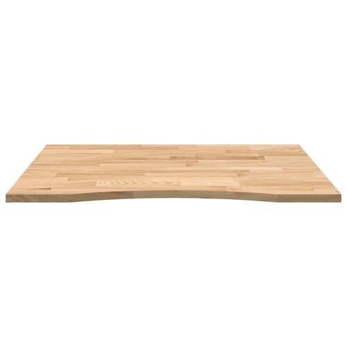 Bordplade ubehandlet 100x80x2,5 cm massivt egetræ rektangulær