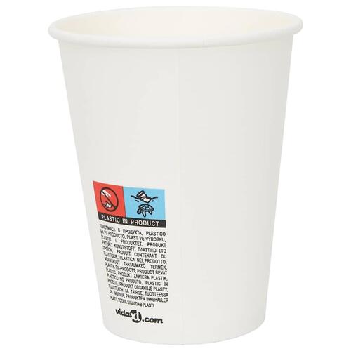Kaffekopper af papir 1000 stk. 12oz 300ml hvid