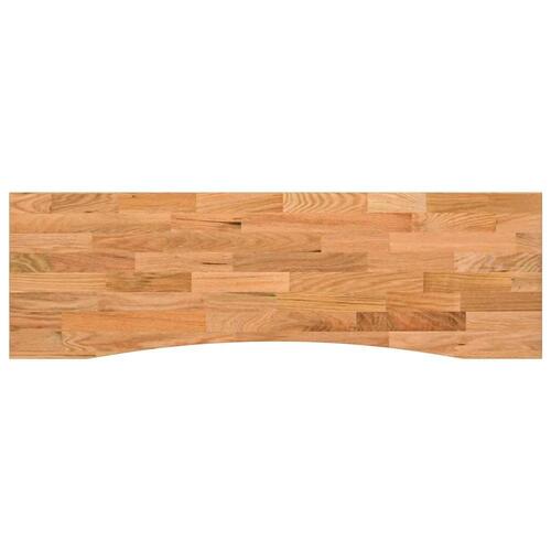 Bordplade 160x50x2,5 cm massivt egetræ rektangulær lysebrun