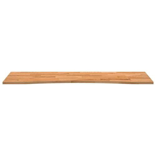 Bordplade 160x50x2,5 cm massivt egetræ rektangulær lysebrun