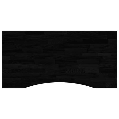 Bordplade 100x50x2,5 cm massivt egetræ rektangulær mørkebrun