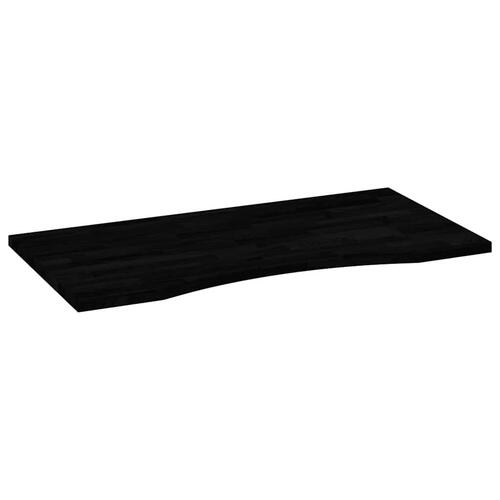 Bordplade 100x50x2,5 cm massivt egetræ rektangulær mørkebrun