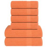 Håndklæder 6 stk. 360 g/m2 100 % bomuld orange