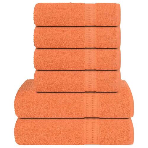 Håndklæder 6 stk. 360 g/m2 100 % bomuld orange