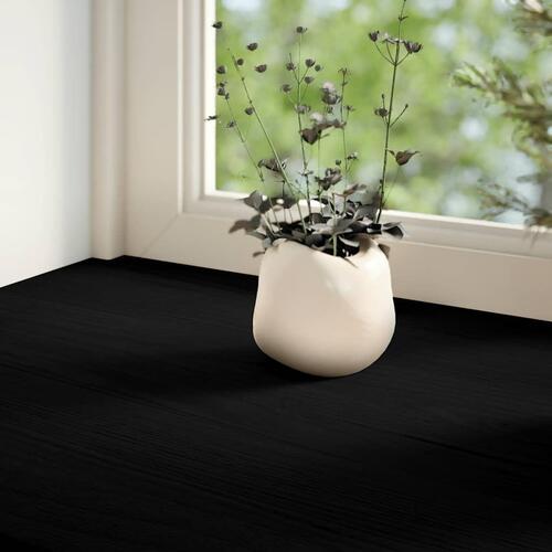 Vindueskarme 2 stk mørkebrun 110x25x2 cm massivt egetræ