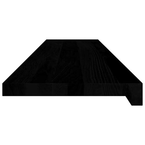 Vindueskarme 2 stk mørkebrun 110x25x2 cm massivt egetræ