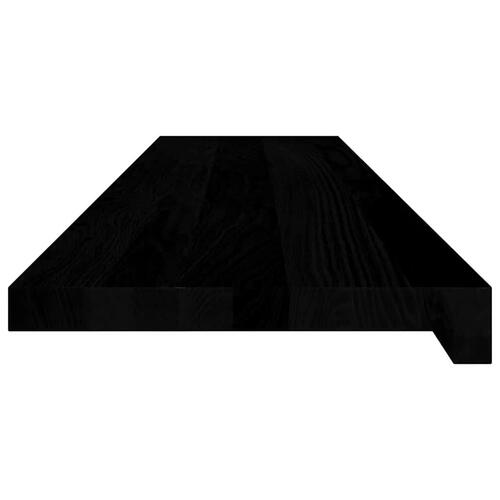 Vindueskarme 2 stk mørkebrun 110x30x2 cm massivt egetræ